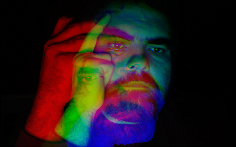 Self portrait using RGB seperation